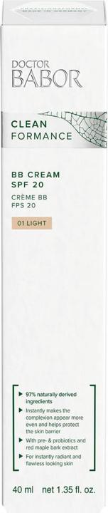 Actual product image Babor DOCTOR CLEANFORMANCE BB Cream 01 Light SPF 20 (01 Light)