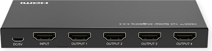 Actual product image Value HDMI splitter 1x4, 4K60Hz