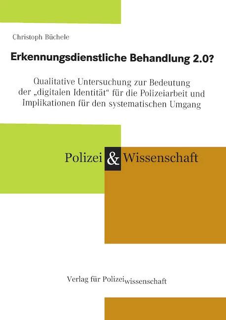 Immagine prodotto Erkennungsdienstliche Behandlung 2.0? (Tedesco, Christoph Büchele, 2022)