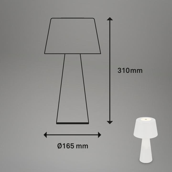 Actual product image Briloner Battery LED table lamp, white, 1xLED module/3.5W (400 lm)