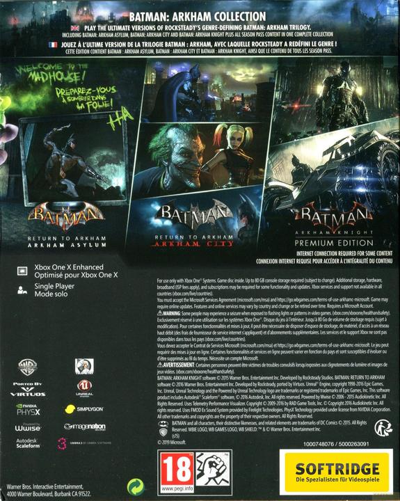 Image du produit WB Collection Batman Arkham (PS4)