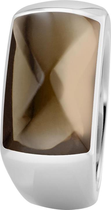 Xen Ring mit 16x10 mm grossen Rauchquarz