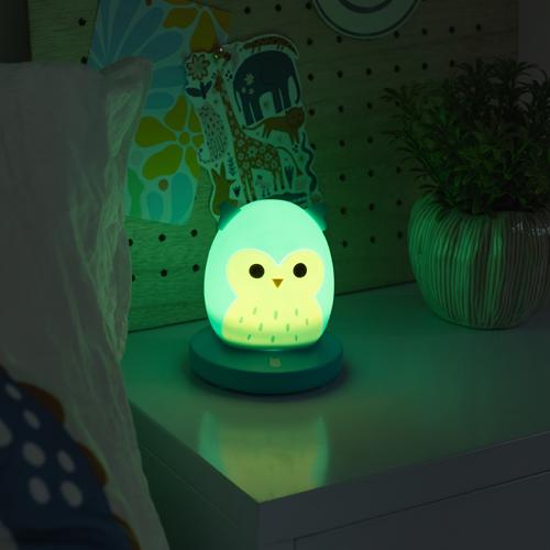 Actual product image Fizz Creations Squishmallows Mood Light – Winston The Owl. USB or Battery Operated. Night Light Mood