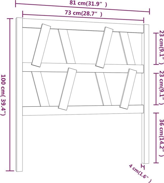 Actual product image VidaXL Lamech (96 x 4 x 100 cm)