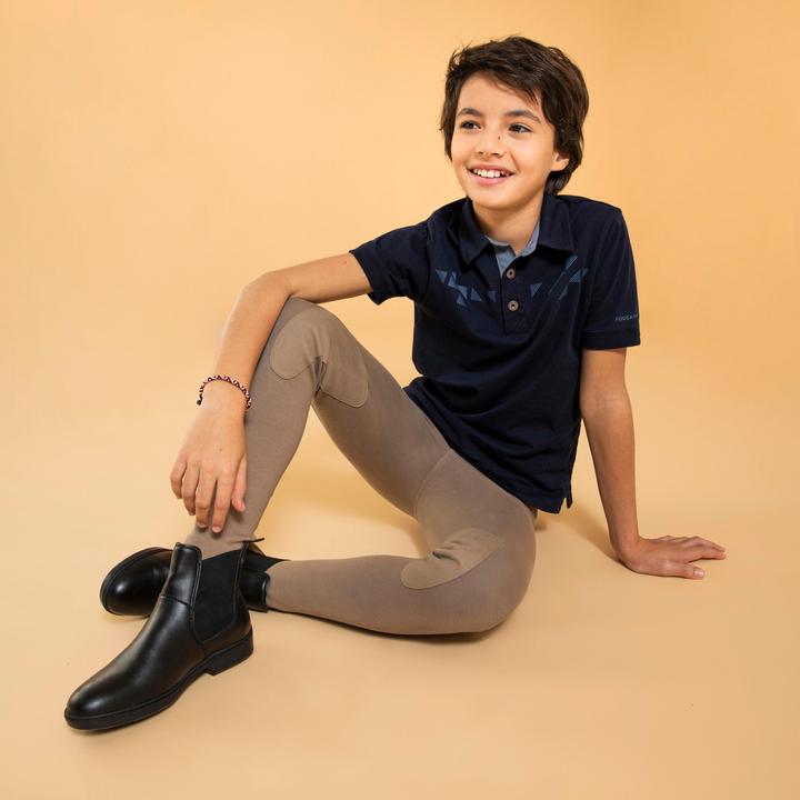 Actual product image Fouganza Riding breeches 140 knee patches children brown (140)