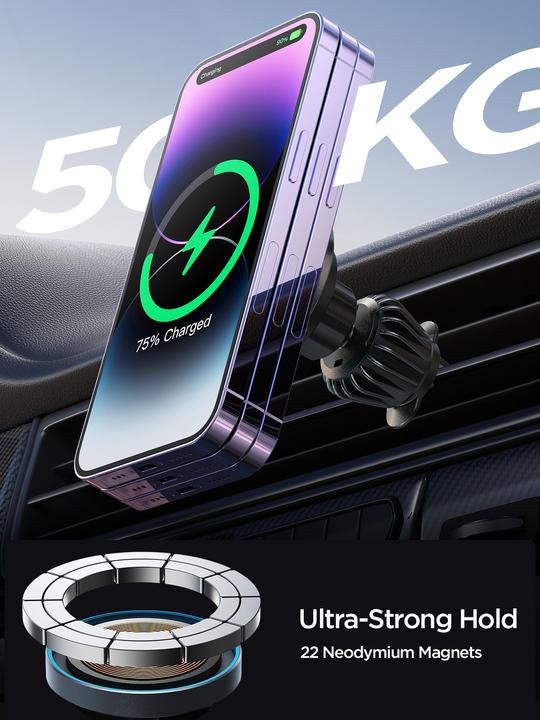 Actual product image Joyroom Magnetic Wireless Car Charger Holder