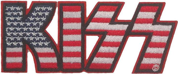 Produktbild KISS Amerikanische Flagge Aufnäher zum Aufbügeln Baumwolle Logo