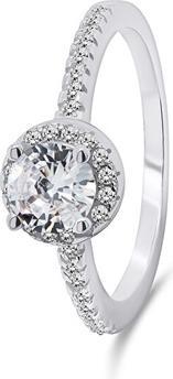 Immagine prodotto Brilio Argento - Grazioso anello in argento con zirconi RI054W - Circuito: 56 mm (56)