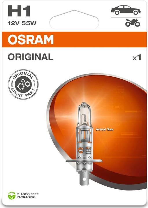 Produktbild Osram 4062172395380 Halogen Leuchtmittel Standard H1 55 W 12 V (H1)