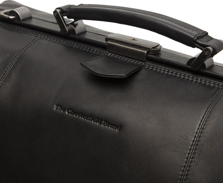 Produktbild The Vegan Cow Chesterfield Brand Leren Weekendtas Zwart Texel (22.90 l)