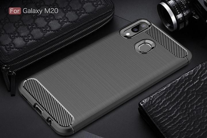 Produktbild Screenguard Samsung Galaxy M20 Hülle Carbon Brushed Soft TPU (Samsung Galaxy M20)