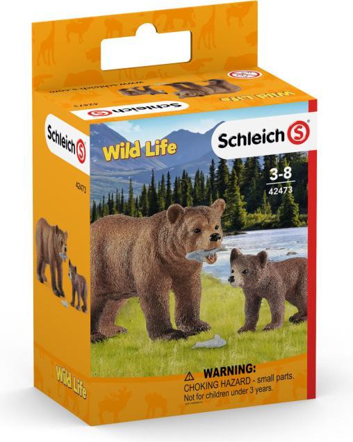 Immagine prodotto Schleich Madre orso grizzly con cucciolo