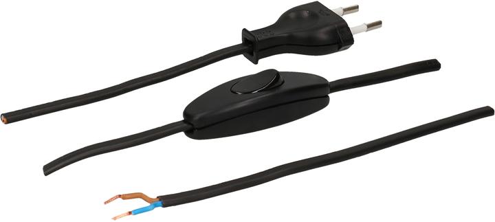 Produktbild Max Hauri TDLF-Netzkabel H03VVH2-F2X0.75 Typ 26 mit Schalter (2 m)