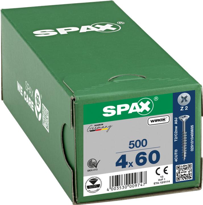 Immagine prodotto Spax Viti per truciolare SK PZ2 4,0x60 mm (500 Viti per pezzo)