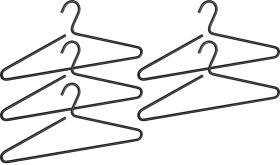 Wenko 5 Lux hangers zwart