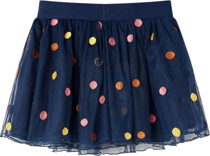 Immagine prodotto VidaXL Gonna in tulle per bambini con motivo a pois blu navy 92,Materiale (92)