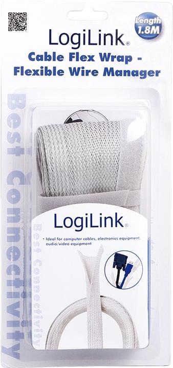 Productafbeelding LogiLink Kabelbundel stofslang, grijs (Kabelopening, 180 cm)