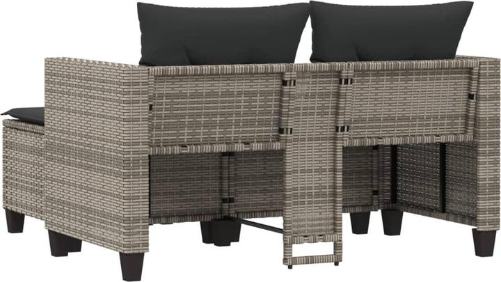 Image du produit VidaXL Canapé de jardin 2 places avec poufs