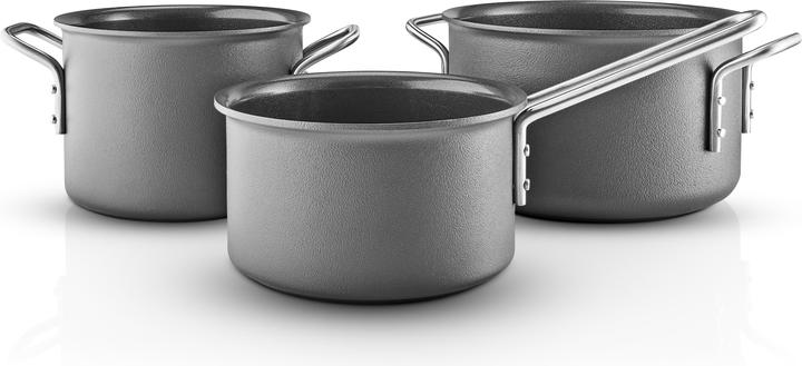 Actual product image Eva Solo Eva Trio - Grey Line Cookware Set - Grey - 1.8 l, 2.5 l, 3.8 l (Pot, Aluminium)