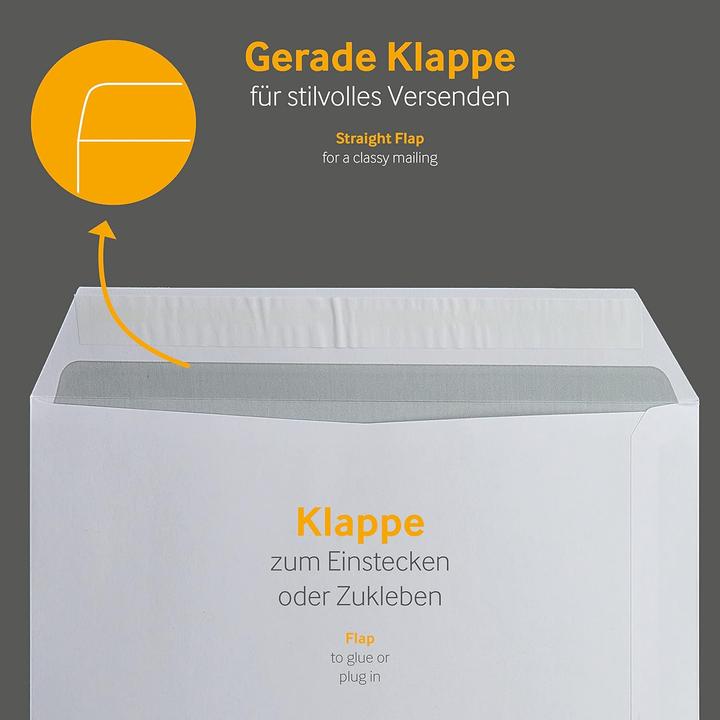Produktbild Blanke Briefhüllen 250 Stück C4 Briefumschläge, ohne Fenster (C4, 250 x)