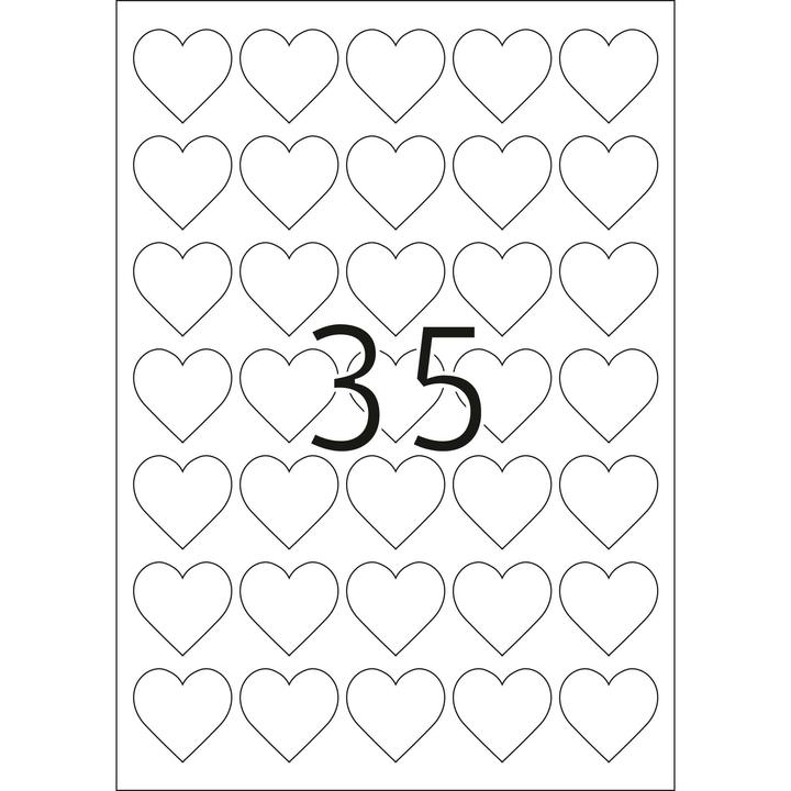 Immagine prodotto HERMA Etichette a forma di cuore A4