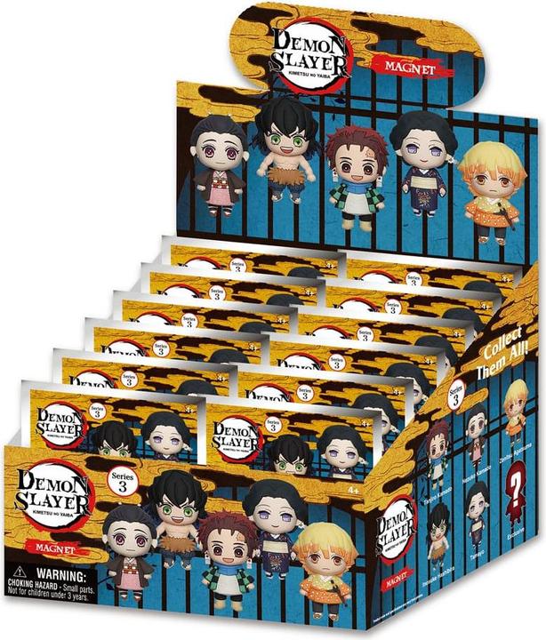 Actual product image Monogram Int. Demon Slayer: Kimetsu no Yaiba 3D Magnets Series 3 Display (12) (12 x)
