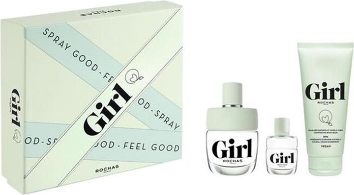 Actual product image Rochas Girl Eau De Toilette Spray 100ml Set 3 Parti (Eau de toilette, 100 ml)
