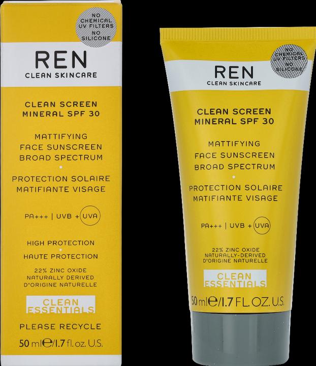 Actual product image Ren Clean Screen Mineral (Suntan cream, SPF 30, 50 ml, 50 g)