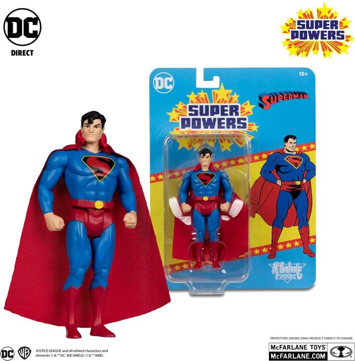 Actual product image McFarlane DC Direct Super Powers Action Figure Superman (Fleischer Variant) 13 cm