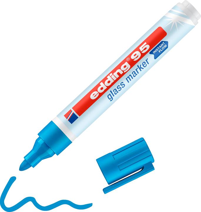 Produktbild Edding Glasboard Marker Set (Weiss, Gelb, Pink, Hellblau, 3 mm, 4 x)