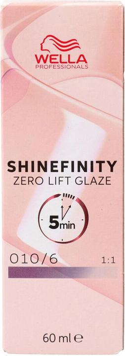Produktbild Wella Shinefinity Zero Lift Glaze Lavender Flash 010/6 60ml - Demi-Permanente Haarfarbe (6, 010)