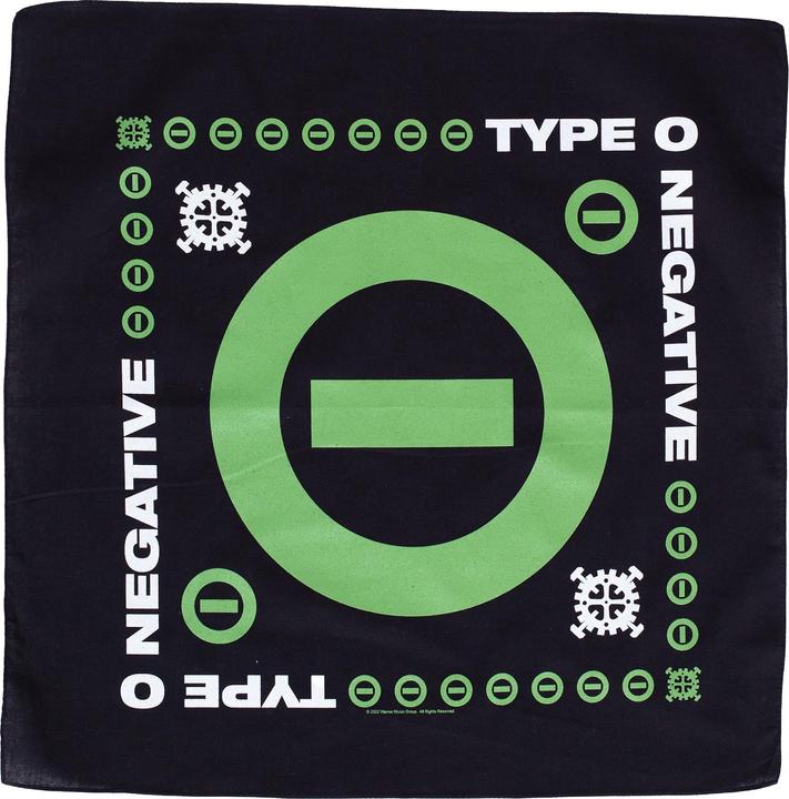 Actual product image Type O Negative Unisex Adult Negative Symbol Bandana