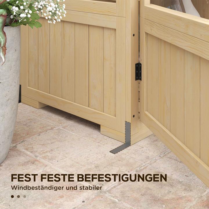 Produktbild Outsunny Frühbeet Tannenholz, Acryl Naturholz