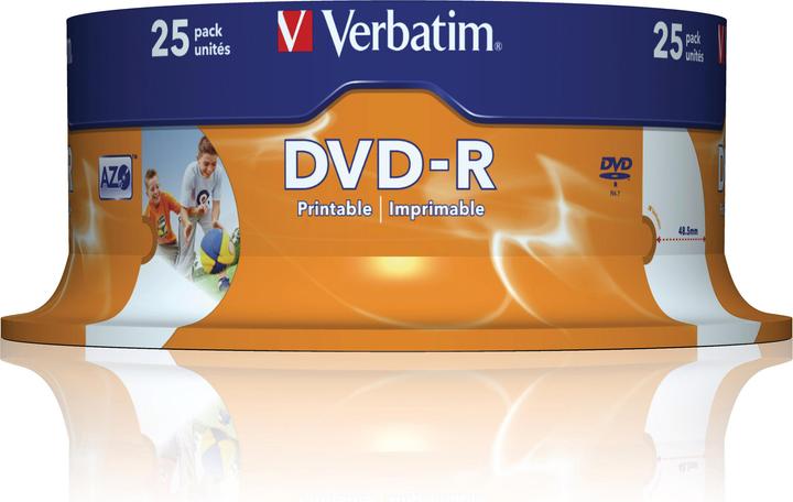 Image du produit Verbatim DVD-R, 16x, 4,7GB, 25 broches (25 x)