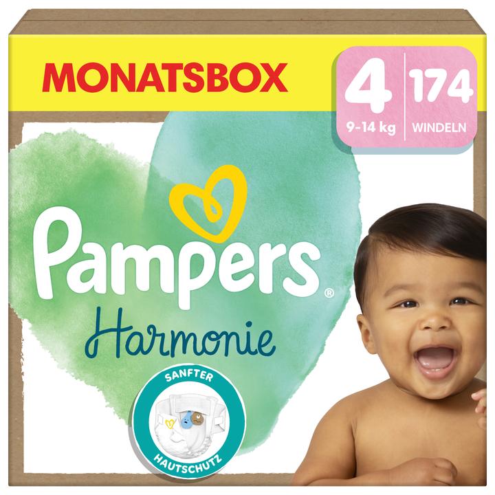 Image du produit Pampers Harmonie (Taille 4, Pack mensuel, 174 pièce(s))