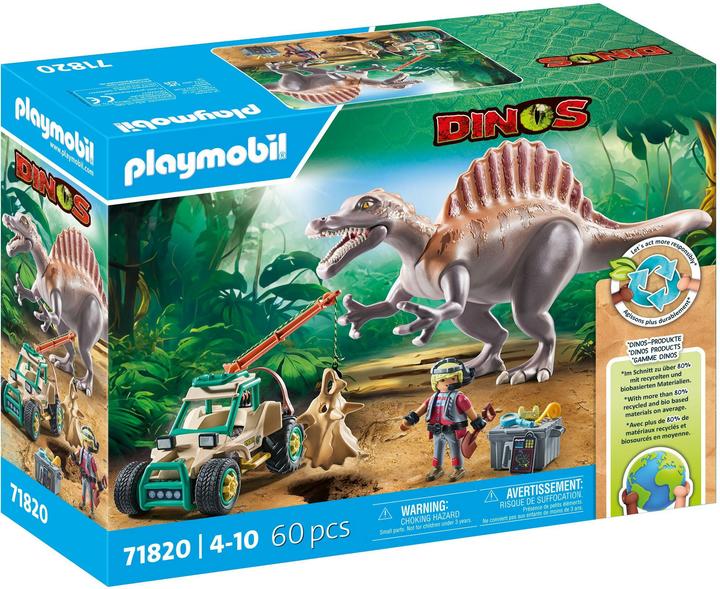 Actual product image Playmobil Spinosaurus attack on dinosaur excavation (71820, Playmobil dinos)