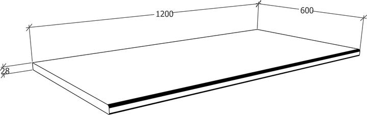Produktbild VCM Arbeitsplatte Küchenarbeitsplatte Küchenmöbel Arbeitsplatte Küche Esilo (60, 80, 100, 120 x 60 cm)