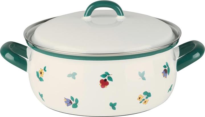 Produktbild Riess Kasserolle m.Deckel 18cm,1.5L (18 cm, Stielkasserolle, Emaille)