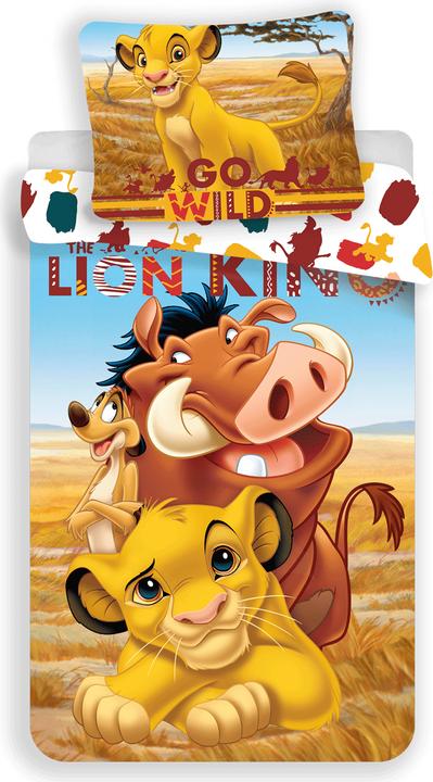 Actual product image Tinisu Lion King bed linen - soft cotton 140x200 cm pillow and blanket Lion King