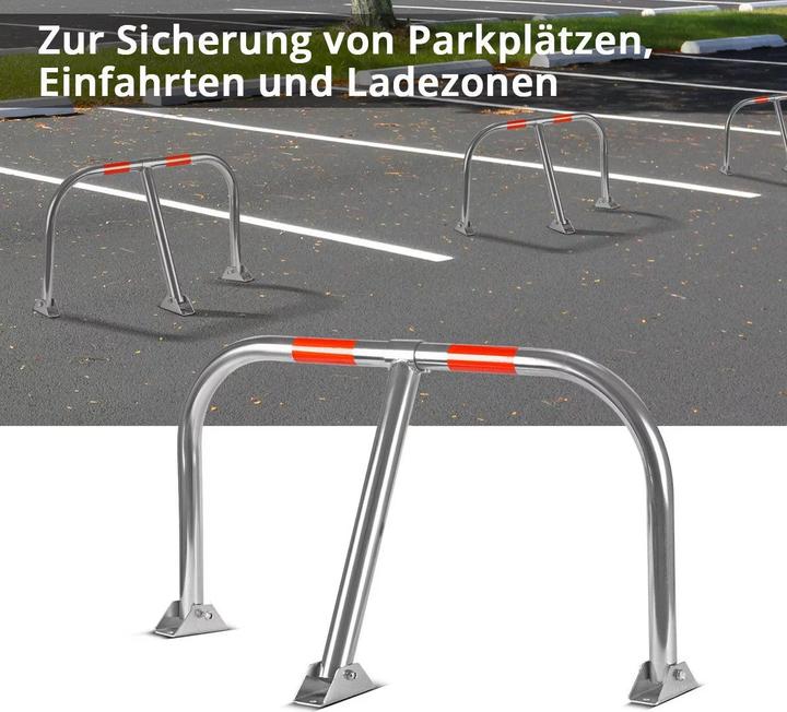 Immagine prodotto Stahlwerk Staffa di parcheggio pieghevole con lucchetto Barriera di parcheggio pieghevole