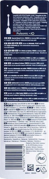 Nährwerte und Zutaten Oral-B Pure Clean Aktivkohle (3 x)