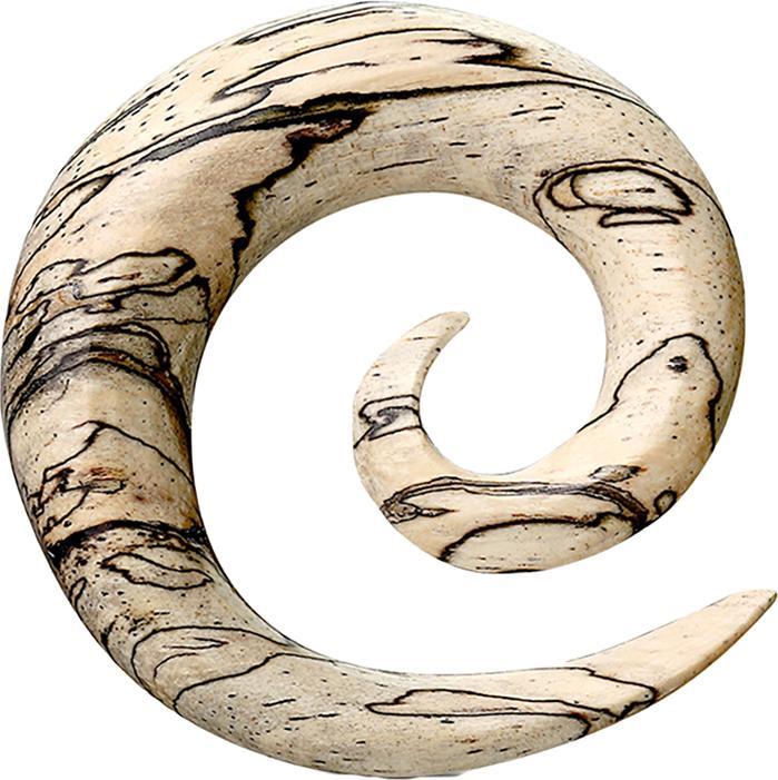 Star Piercing Dehnspirale aus Tamarind Holz (Organisch, ohne Messing)