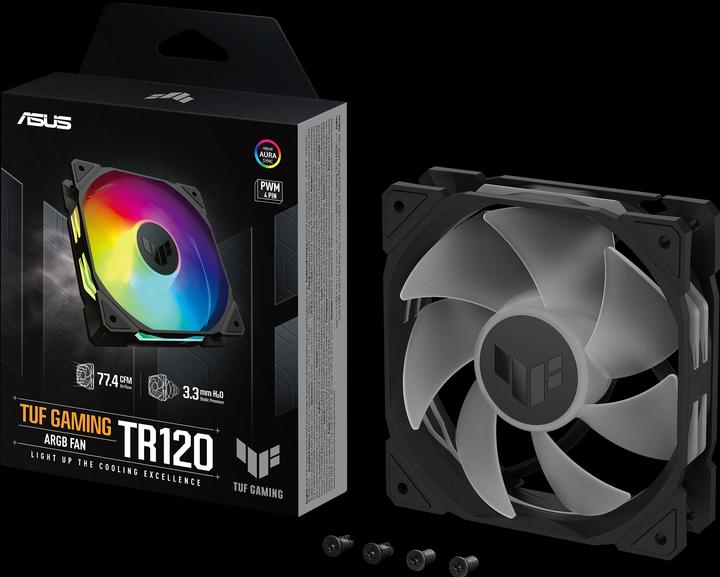 Actual product image ASUS Fan TUF GAMING TR120 FAN ARGB BLK (120 mm, 1 x)