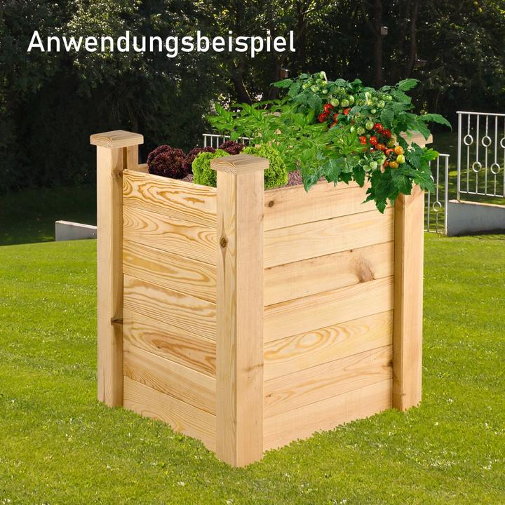 Produktbild Dema Holz Hochbeet Pflanzbeet Blumenbeet Pflanzenbeet Gartenbeet Kiefer 63x63x77 cm