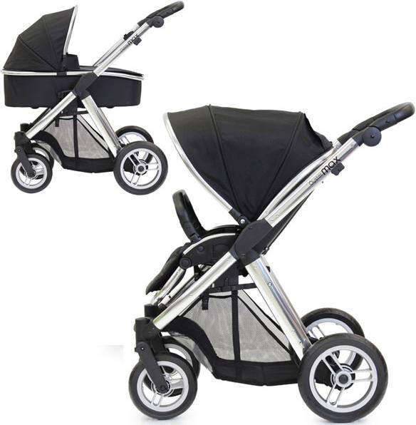 Actual product image Baby Style Oyster Max pushchair single incl. carrycot silver black