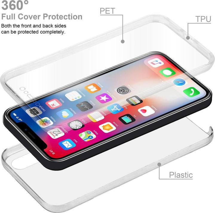 Actual product image Cadorabo TPU 360 Degree Case Cover (Apple iPhone X)
