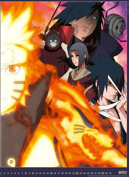 Produktbild Naruto Shippuden Posterkalender 2026 (30 x 40 cm, Harter Einband, Deutsch)