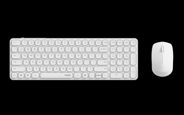 Image du produit Rapoo 9310M Kit de bureau multi-mode blanc (DE, Sans fil)