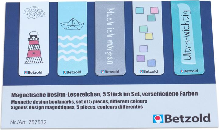 Produktbild Betzold Magnetische Design-Lesezeichen, 5 Stück