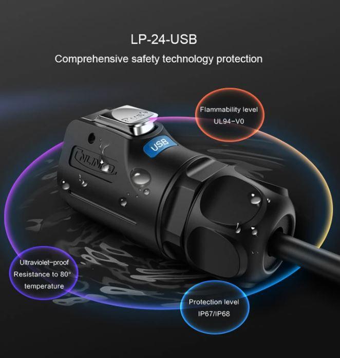 Produktbild Cnlinko Wasserfestes USB Kabel für USB 3.0 Signale mit IP67 für -20°C bis +80°C 1 Meter (1 m)